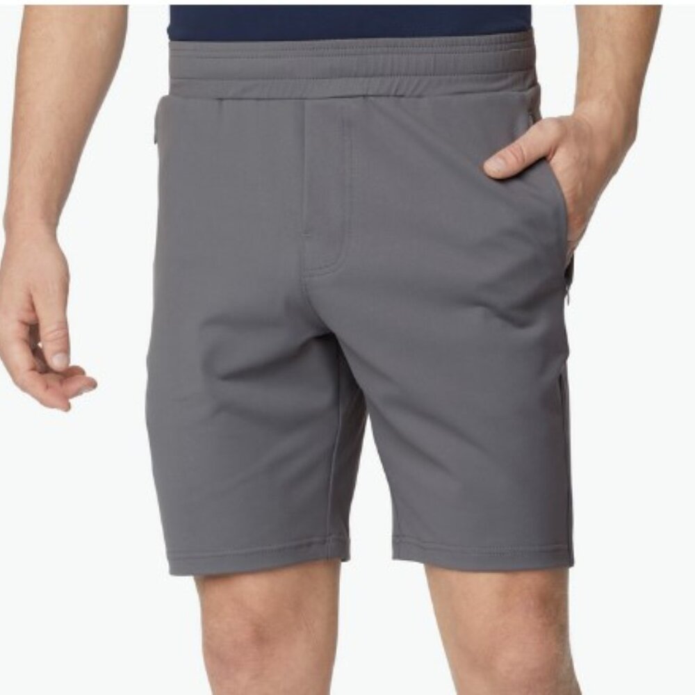 NWT Johnston & Murphy Essential Grey Knit Drawstring Shorts, XL